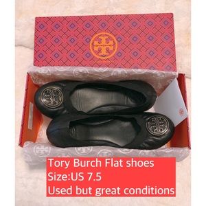 Tory Burch Caroline Mestico/Elastic Flat sizeUS7.5